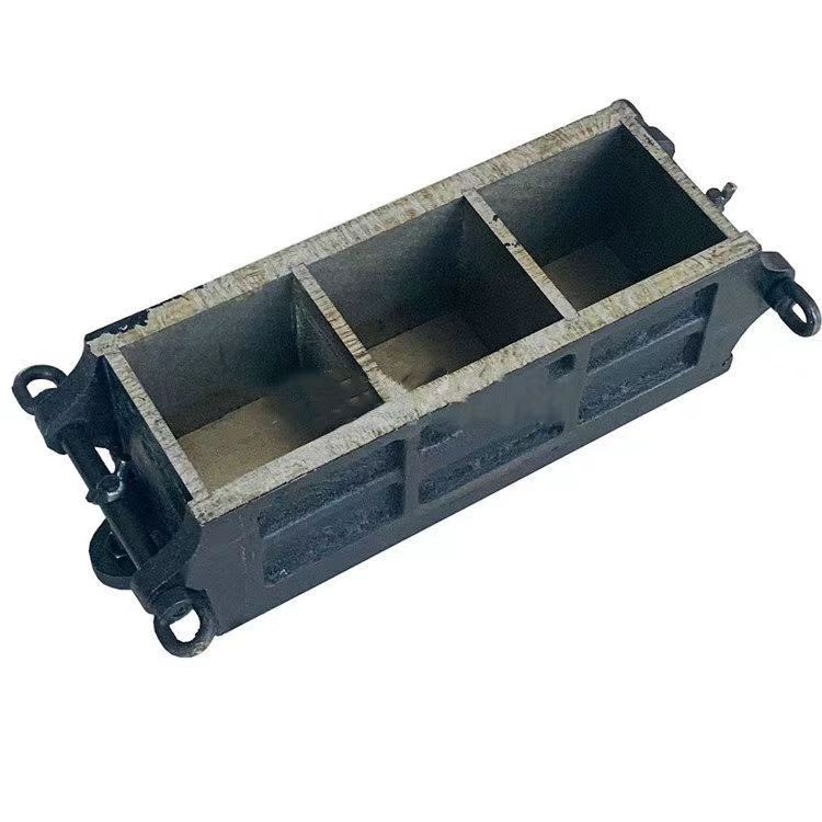 Betonin teräsvalurauta Kolme Gang Cube Mould100 * 100 * 100mm