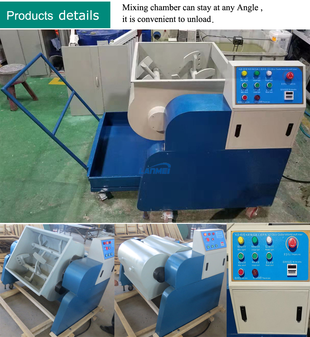 Kiina HJS-60 Twin akseli Paddle Lab betonisekoitin